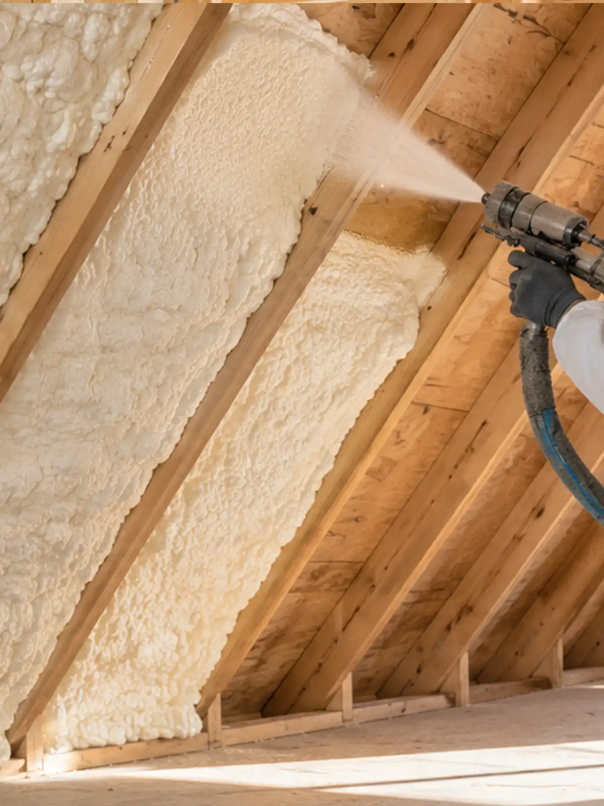 Professional attic insulation installed by Apollo Spray Foam
