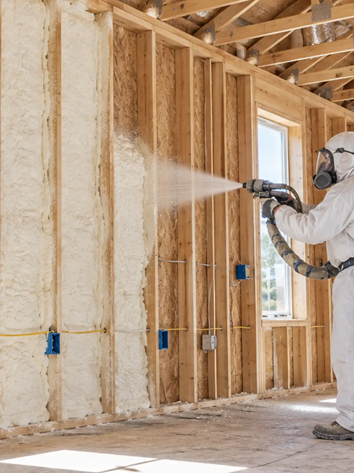 New construction insulation project completed by Apollo Spray Foam